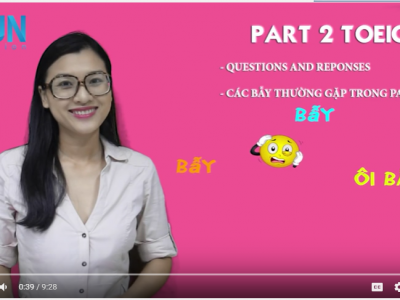 PART 2 -  TOEIC LISTENING: QUESTION & RESPONSES